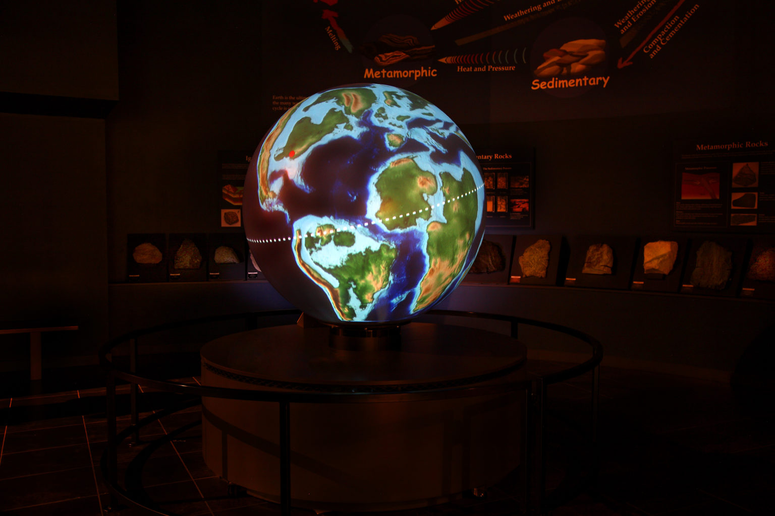 Magic Planet, Animation of Continents in Motion - Tellus Museum in ...